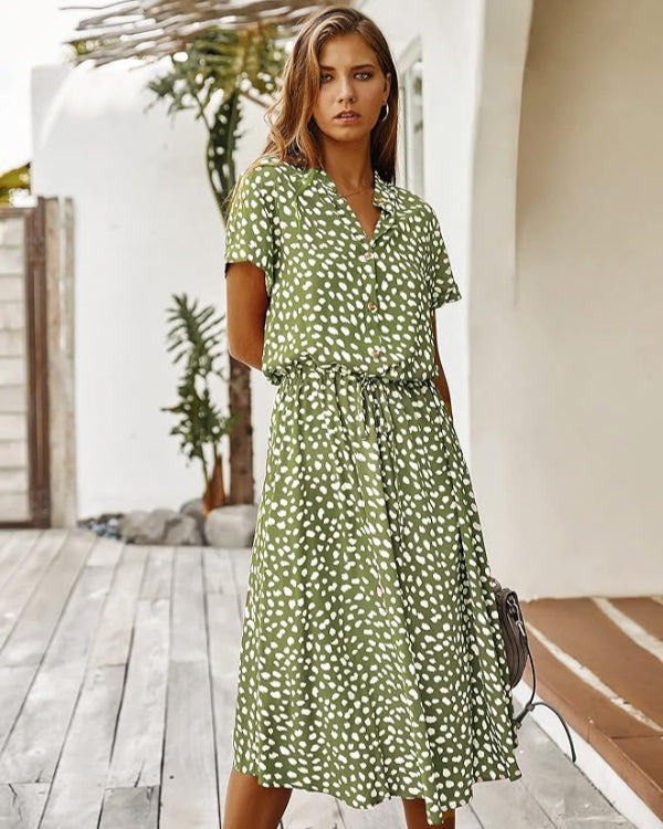 Chic Midi Summer Dress - Elegance for Summer Days