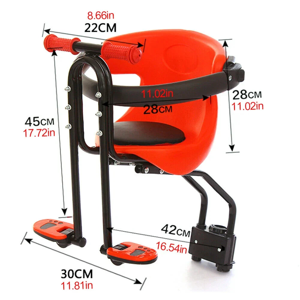 Child Front Bike Seat for Mountain Bikes - Ages 8 Months to 4 Years