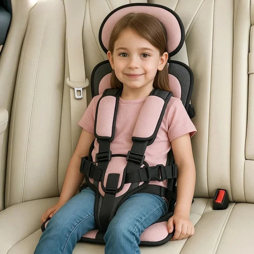 Child Seat | Foldable Travel Seat for On-the-Go | Quick Installation with Harness System