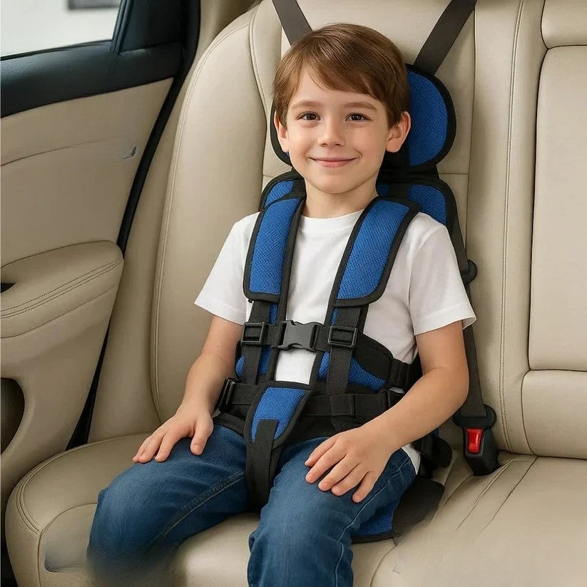 Child Seat | Foldable Travel Seat for On-the-Go | Quick Installation with Harness System