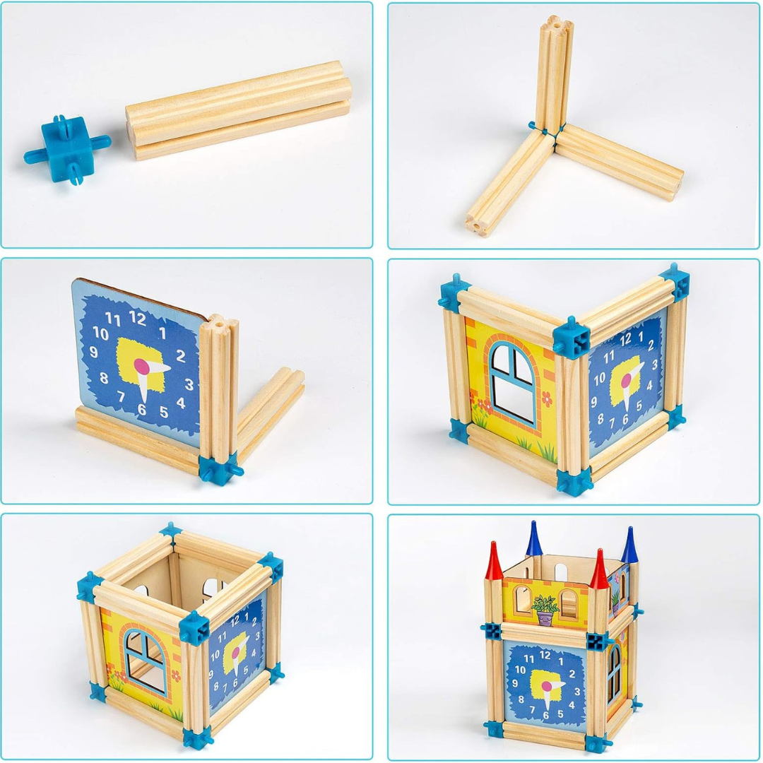 Children's Creative Wooden Construction Set