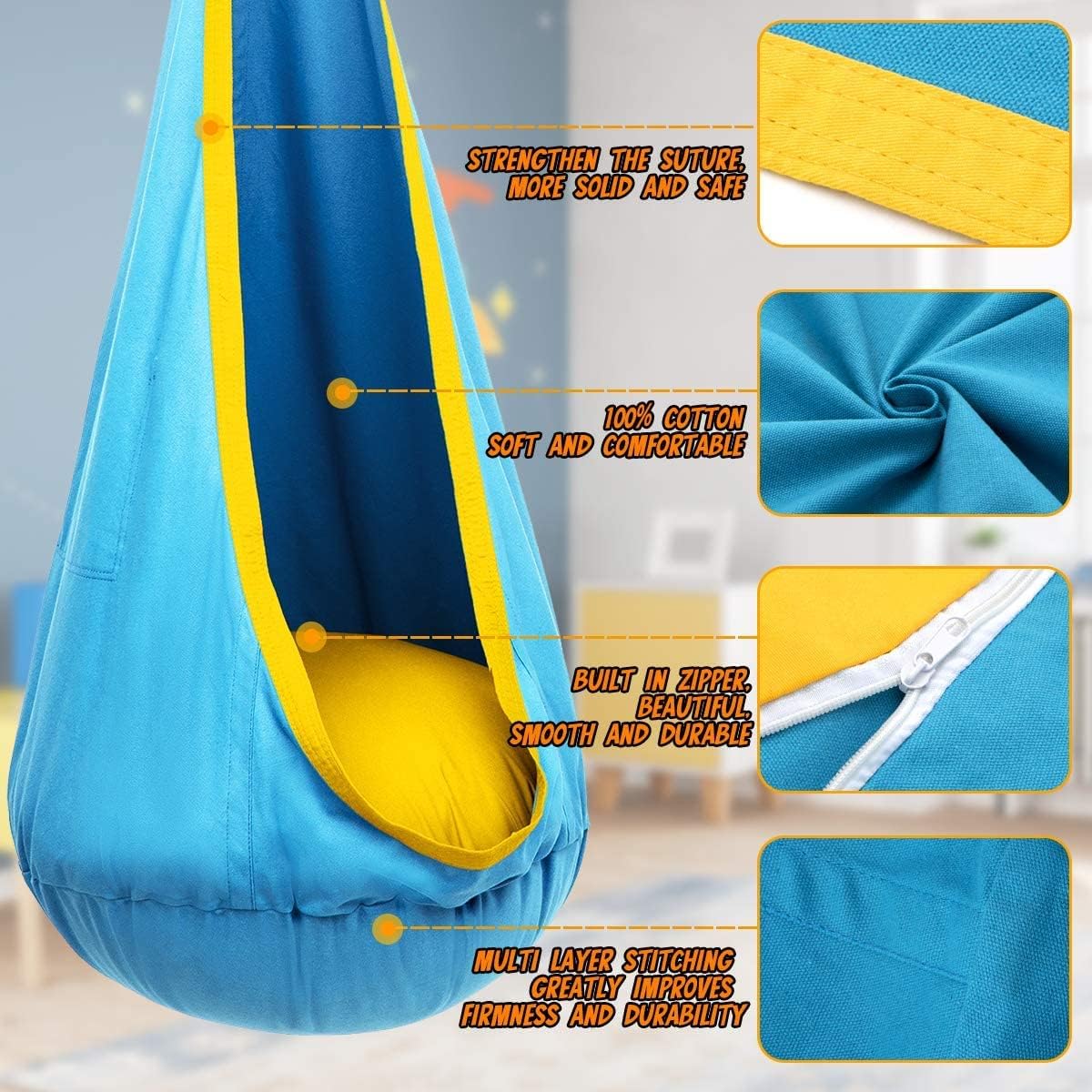 Children's Hanging Sofa for Relaxation and Play