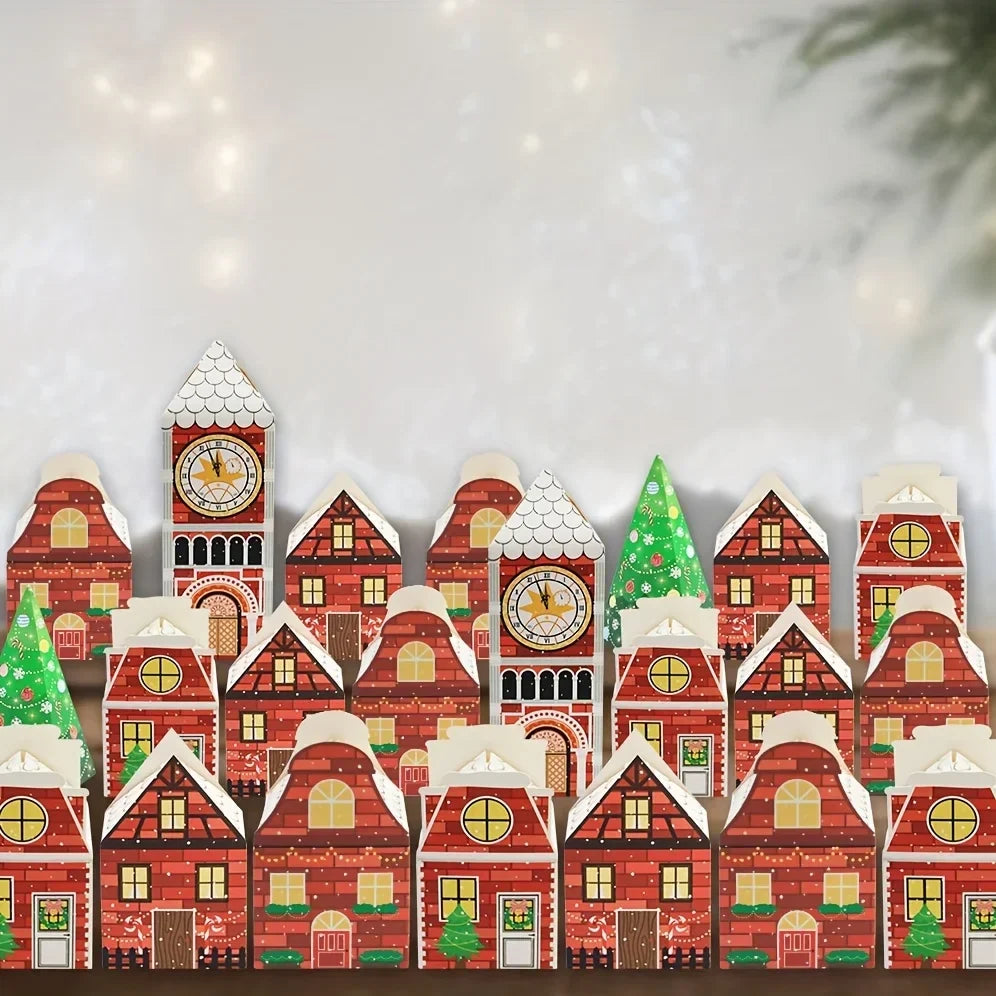 Christmas Advent Calendar Boxes – Festive Gingerbread House Packaging