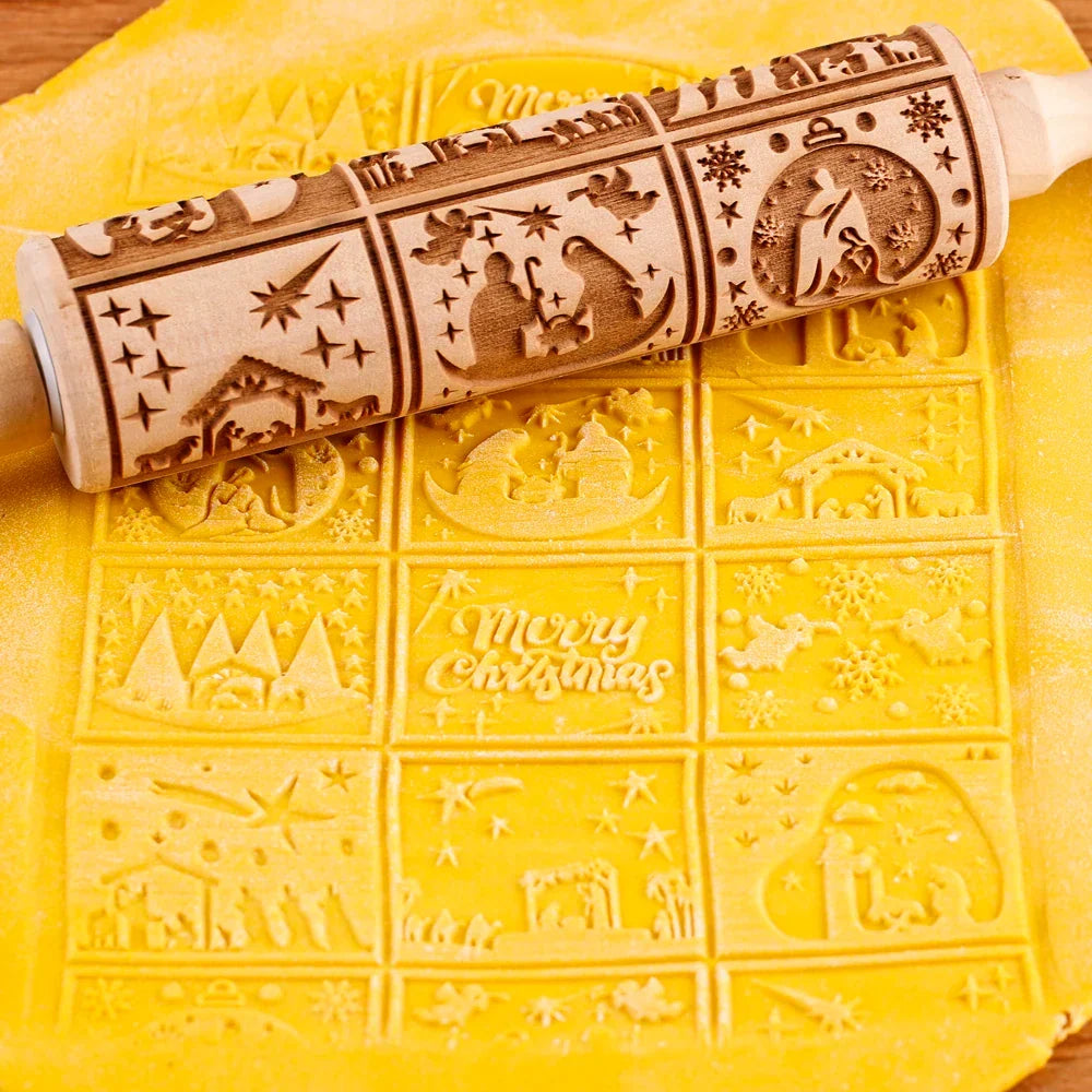 Christmas Embossed Rolling Pin
