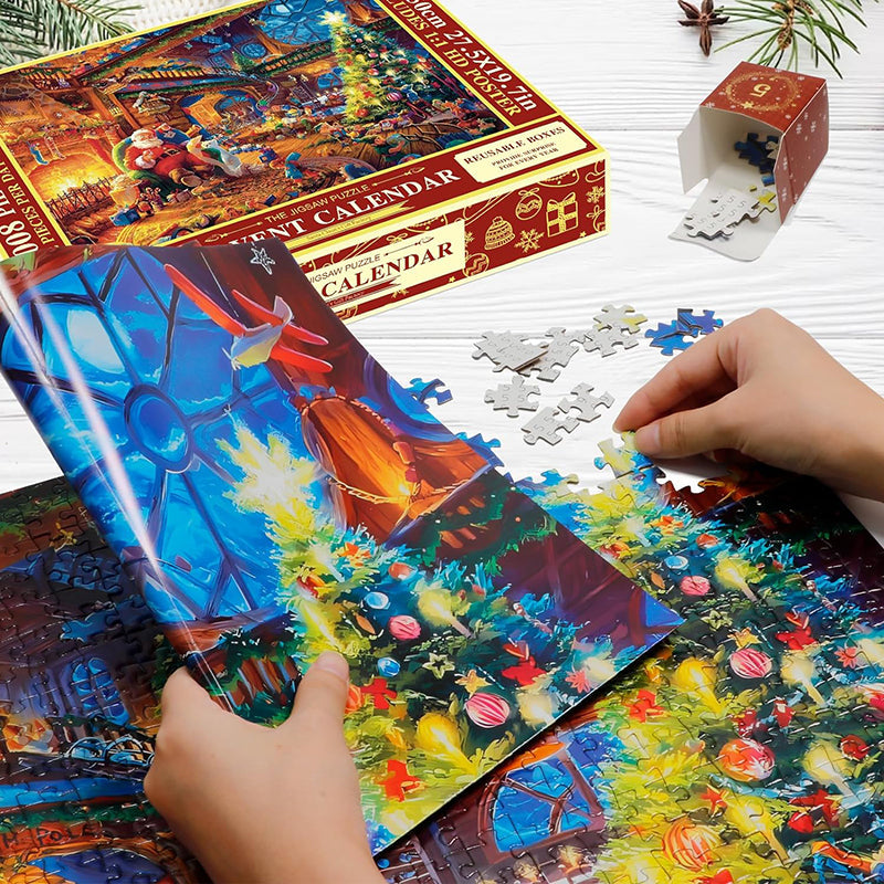 Christmas Puzzle Advent Calendar - 24 Days Countdown
