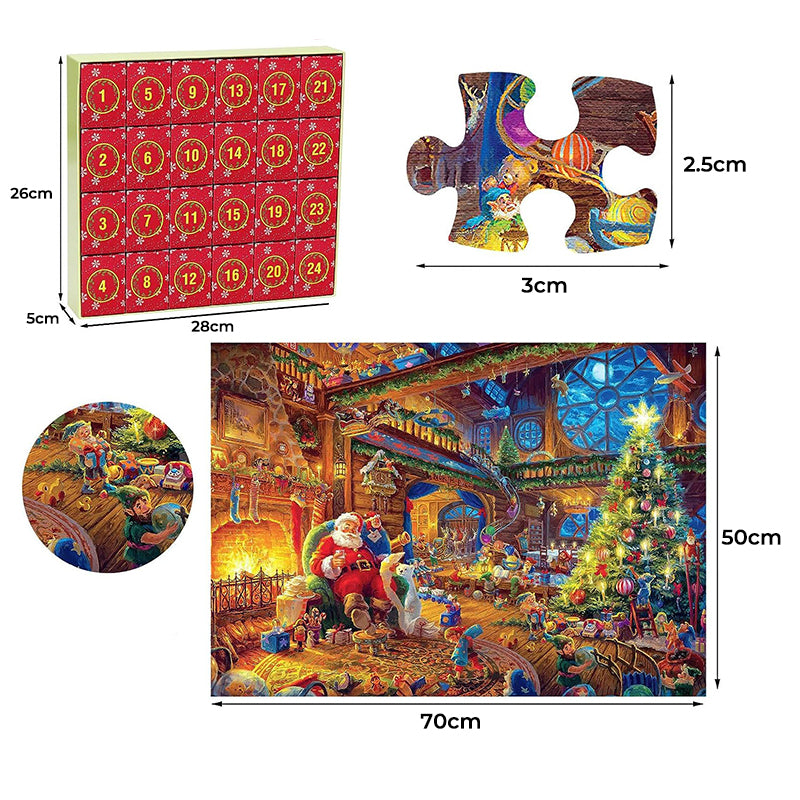 Christmas Puzzle Advent Calendar - 24 Days Countdown