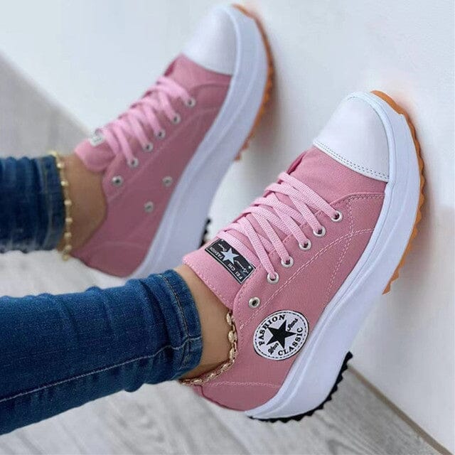 Chunky Sole Low-Top Sneakers - Casual Style