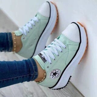 Chunky Sole Low-Top Sneakers - Casual Style