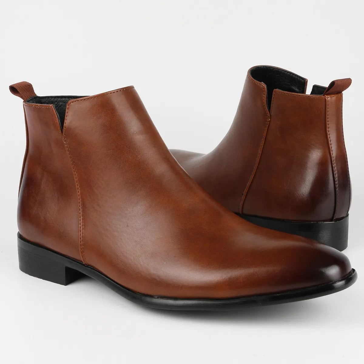 Classic Retro Men's Boots with Side Zip