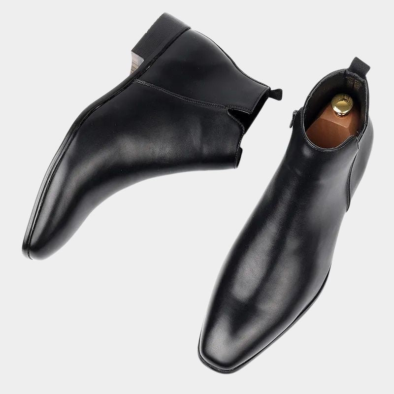 Classic Retro Men's Boots with Side Zip