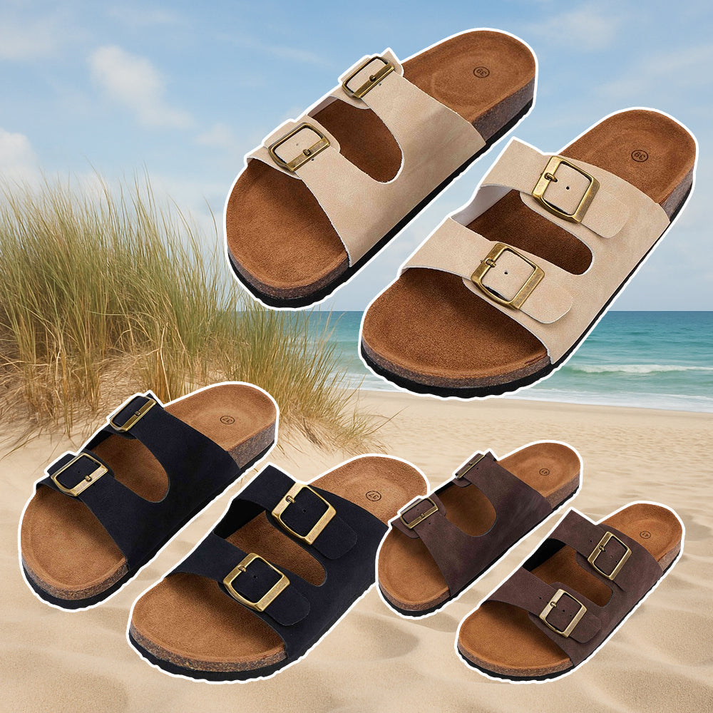 Classic Strap Sandals - Black, Brown or Beige