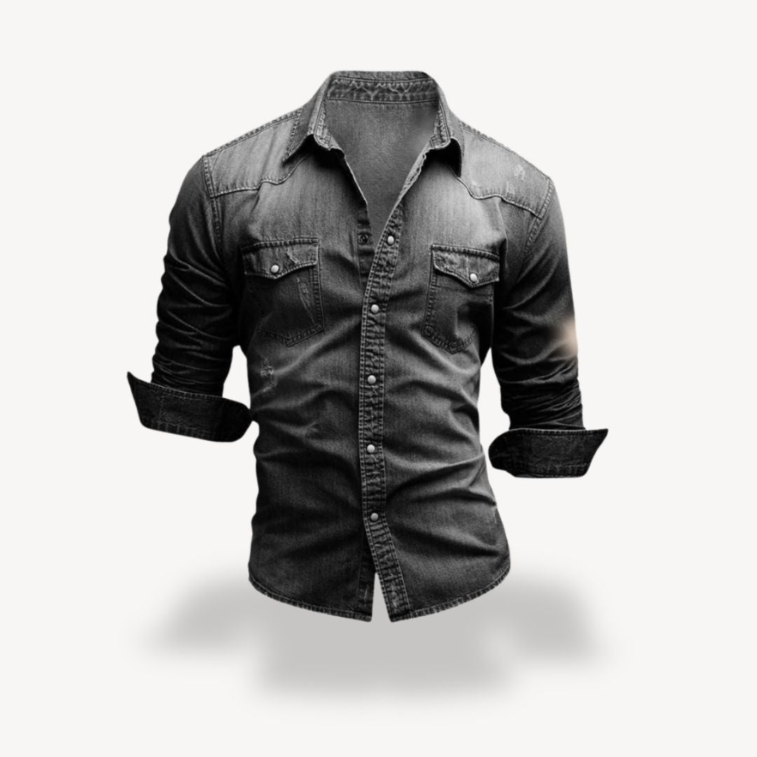 Classic Western Shirt with Snap Buttons