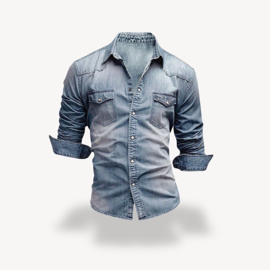 Classic Western Shirt with Snap Buttons