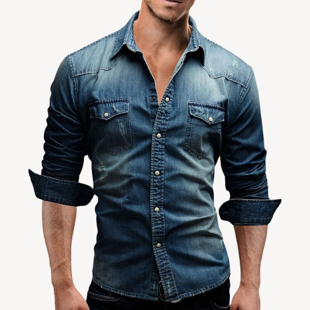 Classic Western Shirt with Snap Buttons