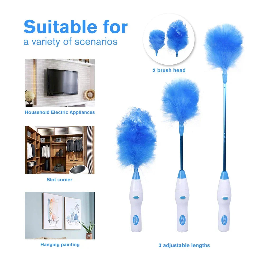 Cleaner Pro° DustBrush: Multi-Purpose Rechargeable Dust Brush Collector Cleaning Tool