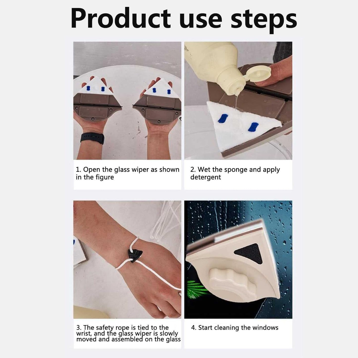 Cleaner Pro° Window Cleaning: Easy Double-Sided Window Cleaning Tool