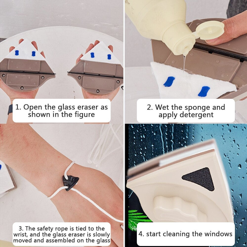 Cleaner Pro° Window Cleaning: Easy Double-Sided Window Cleaning Tool