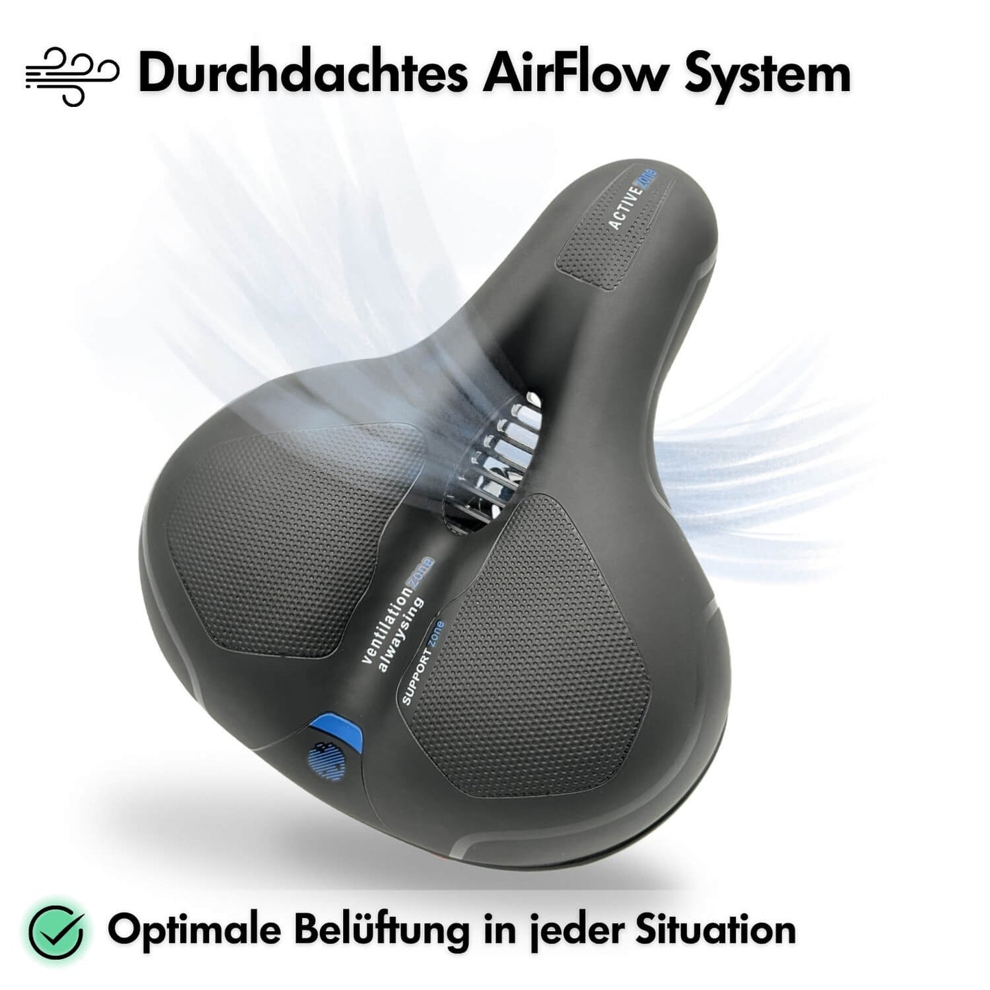 CloudComfort Pro Bicycle Seat | Pressure-Relieving Memory Foam | Black