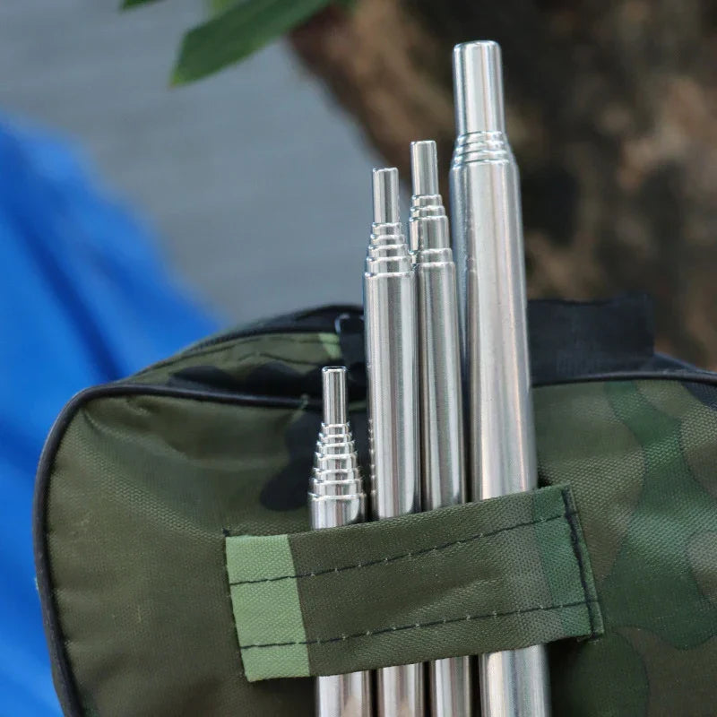 Collapsible Stainless Steel Fire Blowpipe for Camping