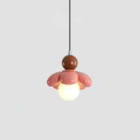 Colorful Flower-Shaped Pendant Lamp – Stylish Lighting for Living Room and Bedroom with Resin, Color Options