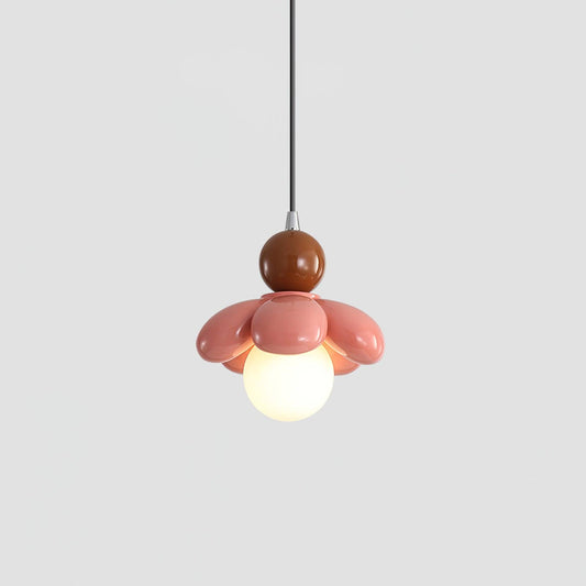 Colorful Flower-Shaped Pendant Lamp – Stylish Lighting for Living Room and Bedroom with Resin, Color Options