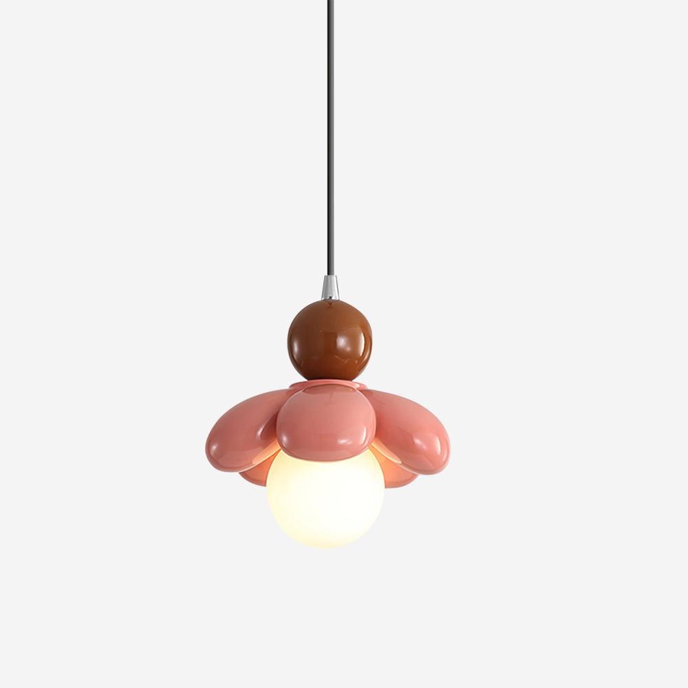 Colorful Flower-Shaped Pendant Lamp – Stylish Lighting for Living Room and Bedroom with Resin, Color Options