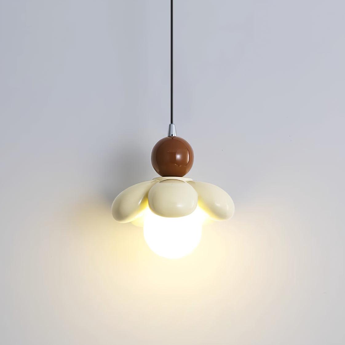 Colorful Flower-Shaped Pendant Lamp – Stylish Lighting for Living Room and Bedroom with Resin, Color Options