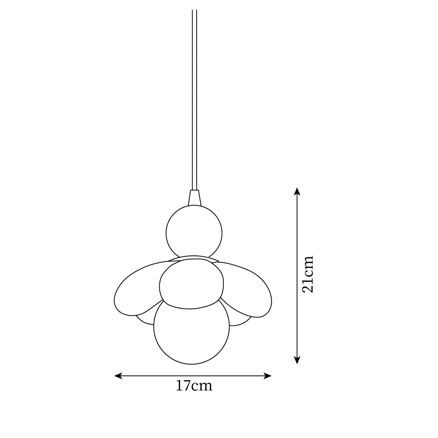 Colorful Flower-Shaped Pendant Lamp – Stylish Lighting for Living Room and Bedroom with Resin, Color Options