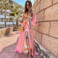 Colorful Maxi Dress with Graphic Print