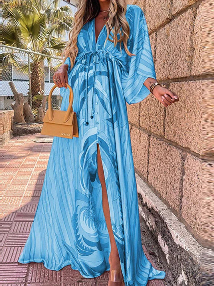 Colorful Maxi Dress with Graphic Print