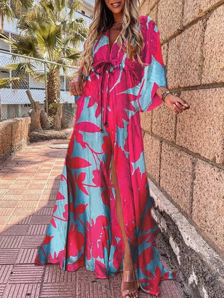 Colorful Maxi Dress with Graphic Print