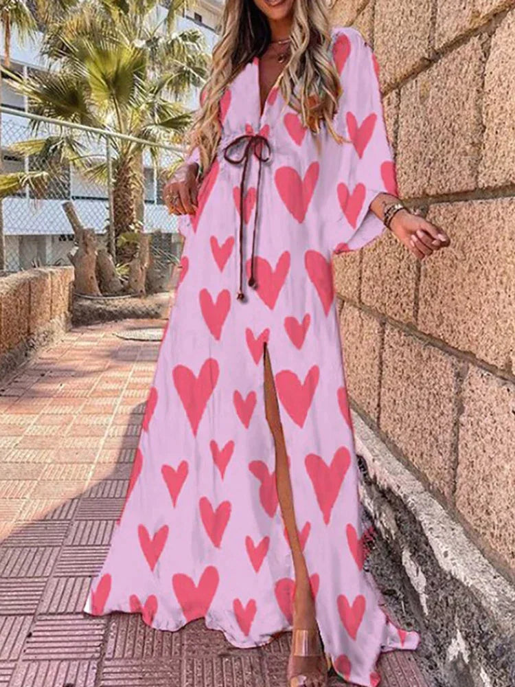 Colorful Maxi Dress with Graphic Print