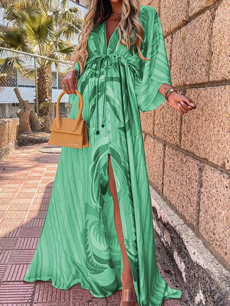 Colorful Maxi Dress with Graphic Print