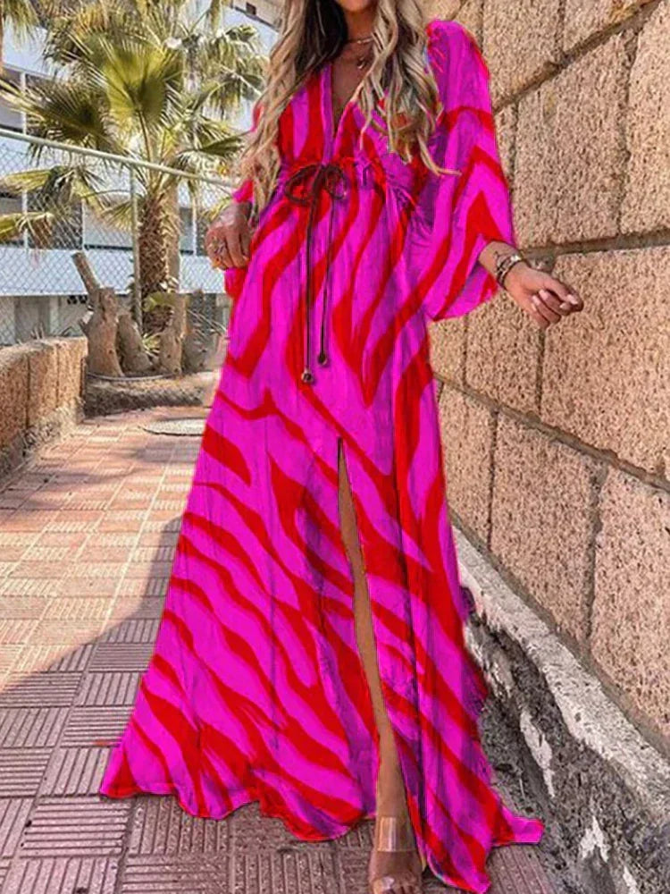 Colorful Maxi Dress with Graphic Print