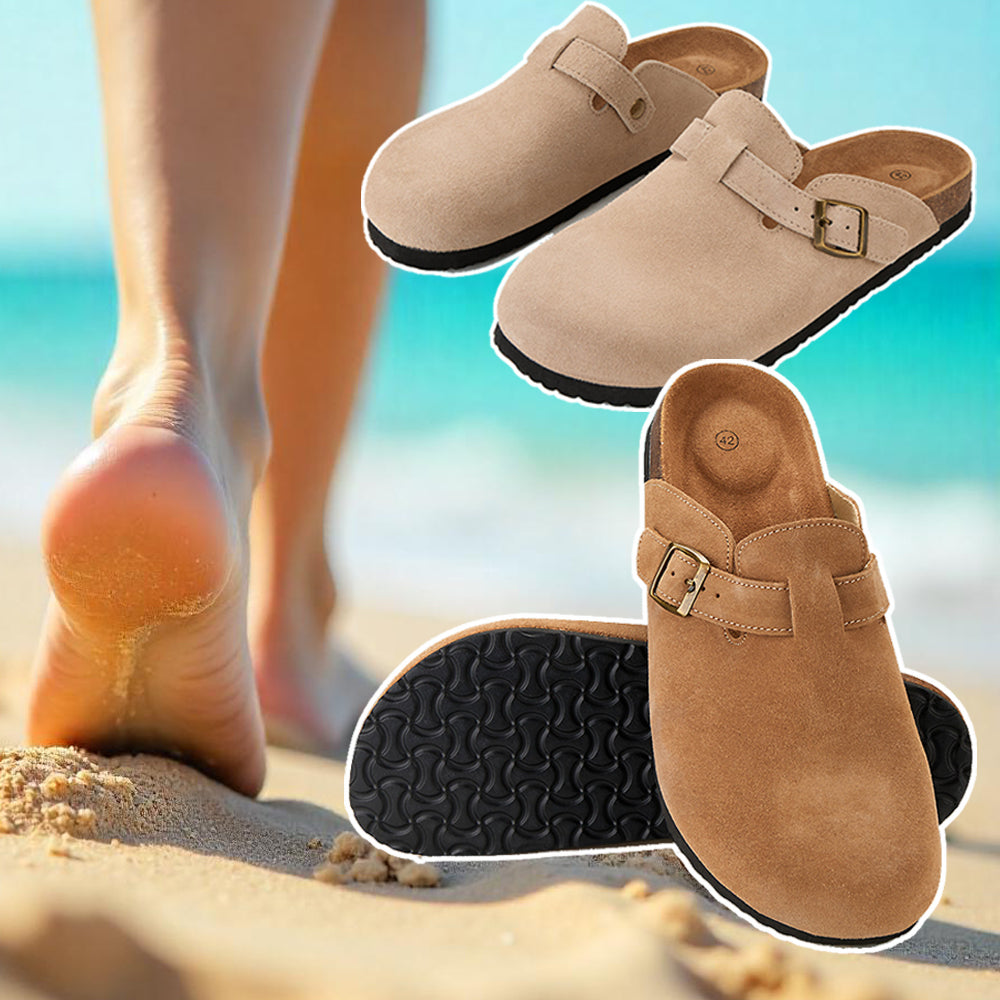 Comfort and Style in One – Classic Cork Sandals with Closed Toe