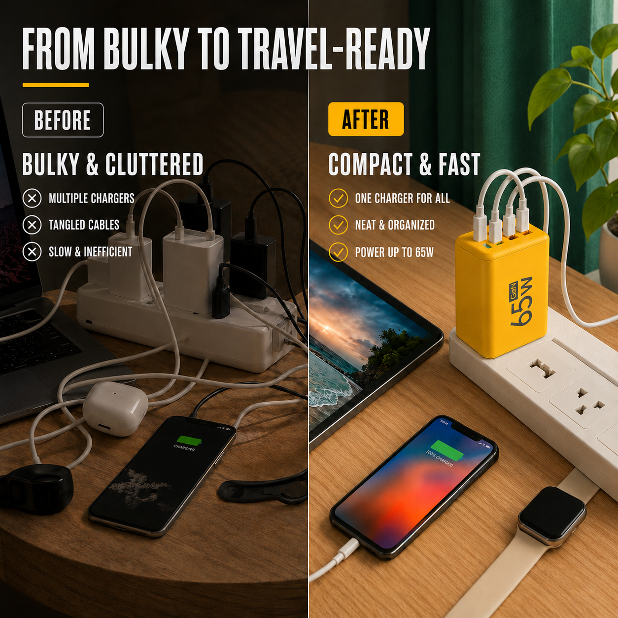 Compact GaN Wall Charger