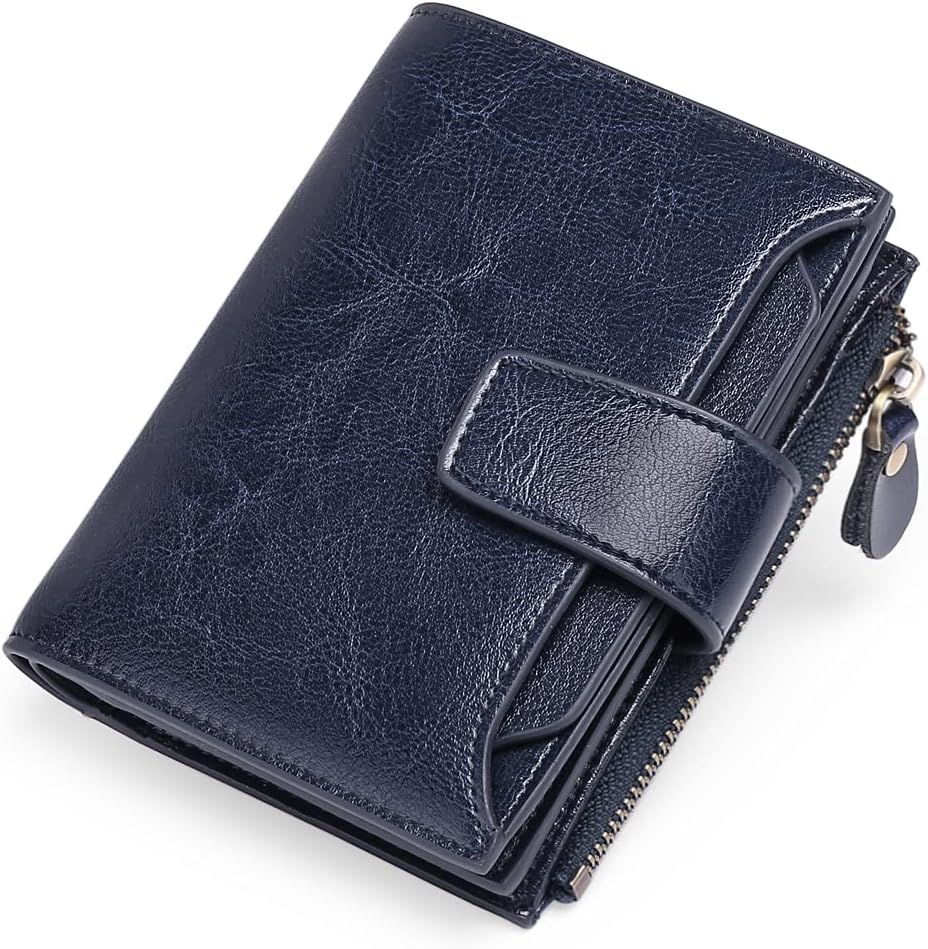 Compact Genuine Leather Multi-Pocket Wallet