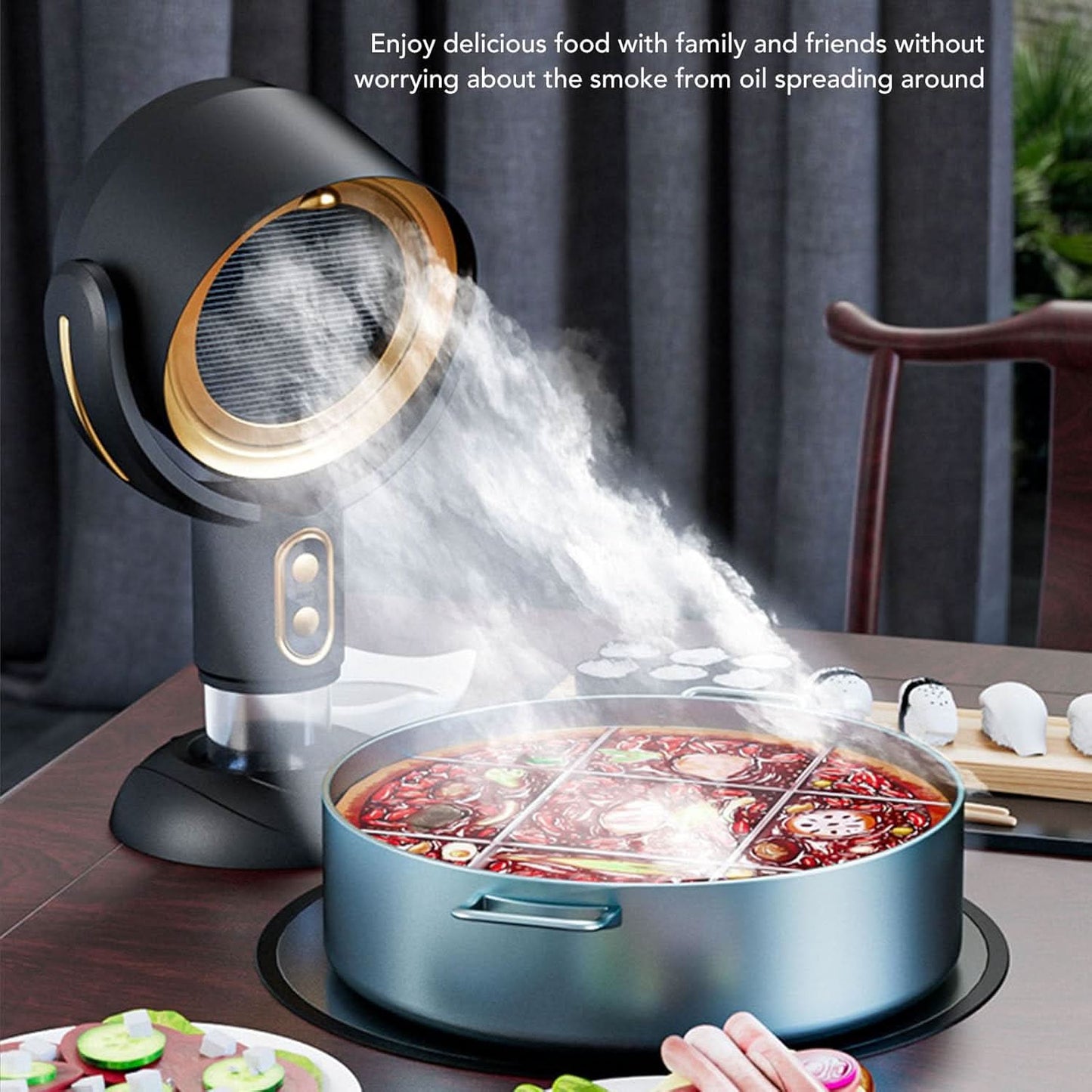 Compact Smoke Absorber Energy-Saving, Silent System for Maintaining Fresh Air in Home and Office