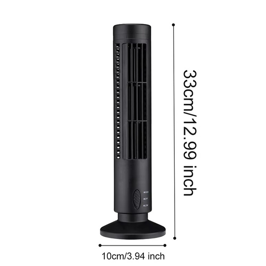 Compact Tower Fan with Silent Bladeless Breeze Technology