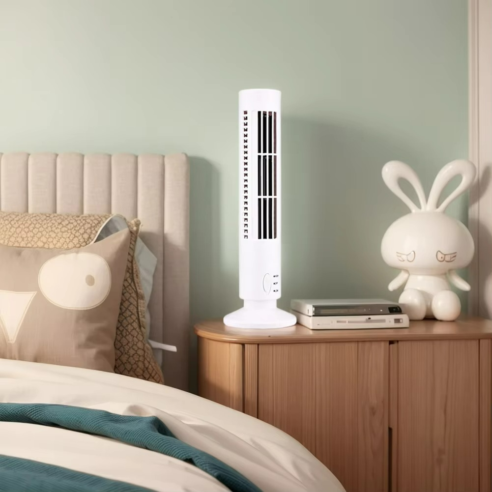 Compact Tower Fan with Silent Bladeless Breeze Technology