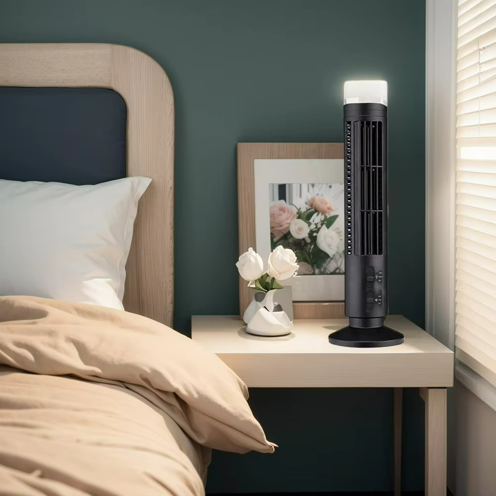 Compact Tower Fan with Silent Bladeless Breeze Technology