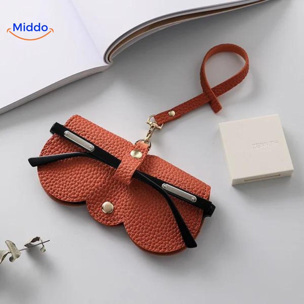 CompactVision™ - Slim Leather Glasses Case | Stylish Protection for Reading Glasses and Sunglasses