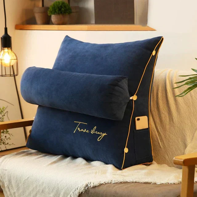 Contoured Wedge Back Support Pillow for Optimal Comfort