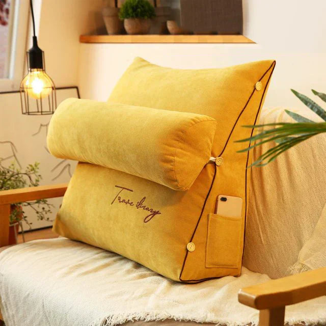 Contoured Wedge Back Support Pillow for Optimal Comfort