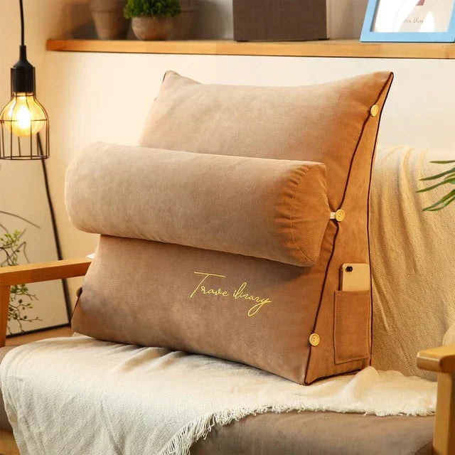 Contoured Wedge Back Support Pillow for Optimal Comfort