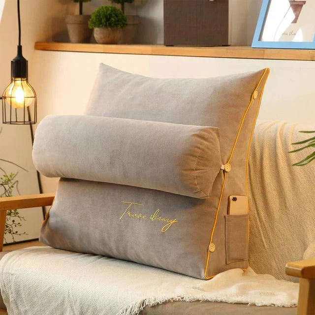 Contoured Wedge Back Support Pillow for Optimal Comfort