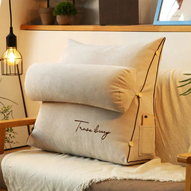 Contoured Wedge Back Support Pillow for Optimal Comfort