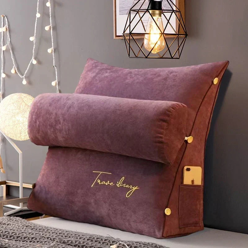 Contoured Wedge Back Support Pillow for Optimal Comfort