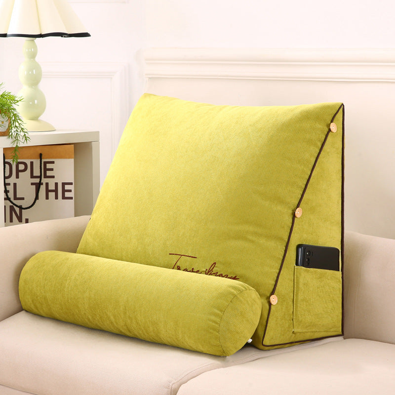 Contoured Wedge Back Support Pillow for Optimal Comfort