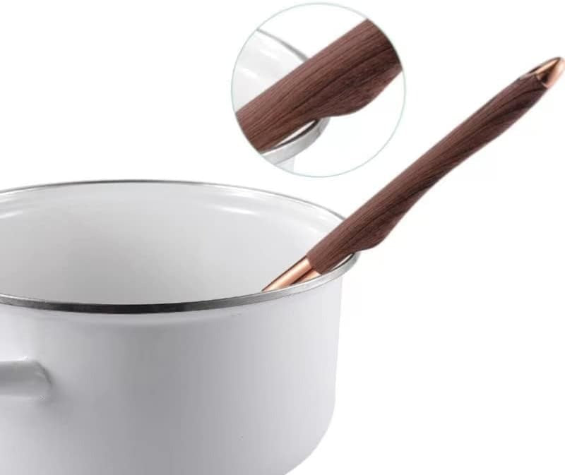 Cooking Set Silicone Utensils 10 Pieces Wood Look Modern